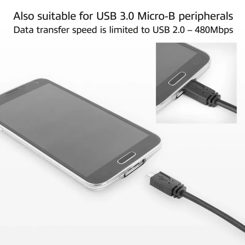 ACT USB Type-C ligzda uz USB micro B 2.0 spraudnis adaptera kabelis 0,2 m