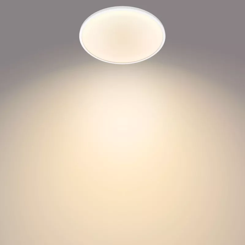 Philips Functional Super plāns griestu gaismeklis 18 W, LED, nenomaināmas spuldzes, 2700 K, 1500 lm, IP20, balts