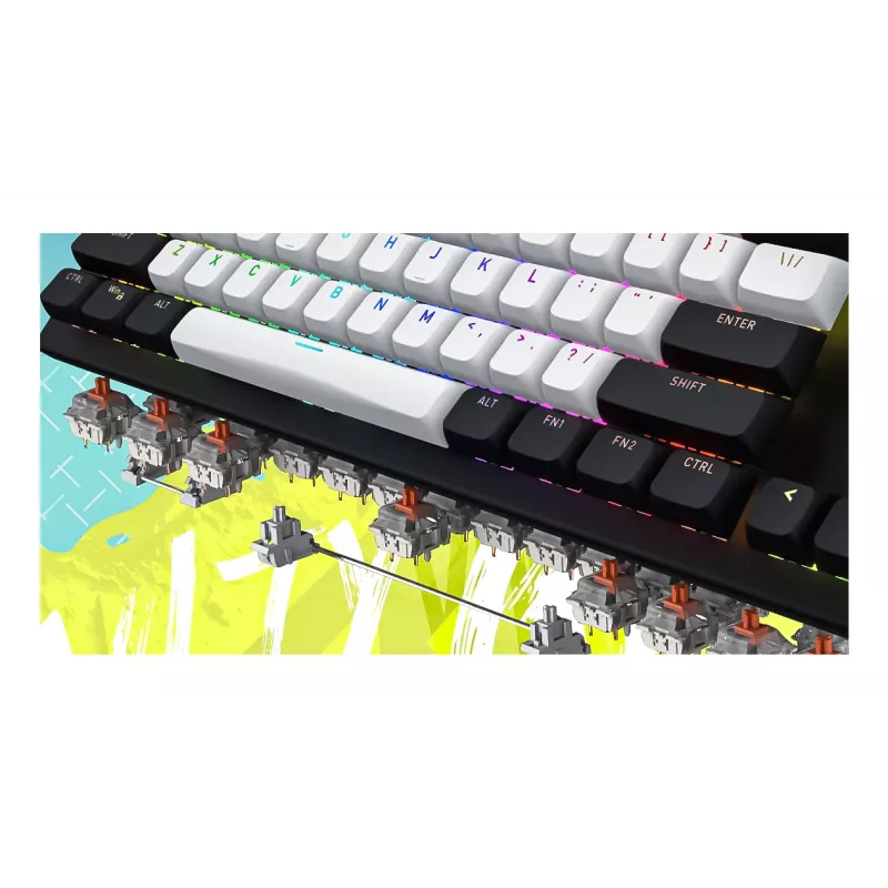 HATOR Gravity TKL tastatūra Spēļu USB QWERTY ASV angļu Melna