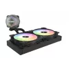 Zalman ALPHA24 Melns CPU Liquid Cooler 280mm Radiators 2 x 140 mm Ventilators ARGB sūknis Duālais procesora Viss-vienā šķidruma dzesētājs 12 cm