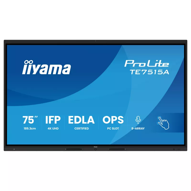 iiyama ProLite TE7515A-B2AG 75 inch 4K interaktīvs skārienekrāns