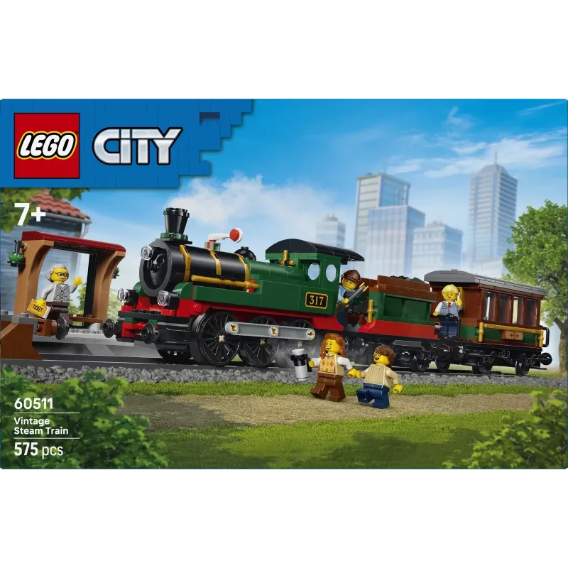 LEGO City 60511 Vintage tvaika vilciens (575 gab.)