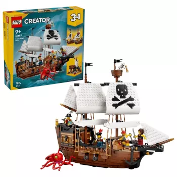 LEGO Creator 3-in-1 31387 Ikonisks pirātu kuģis (1074 gab.)
