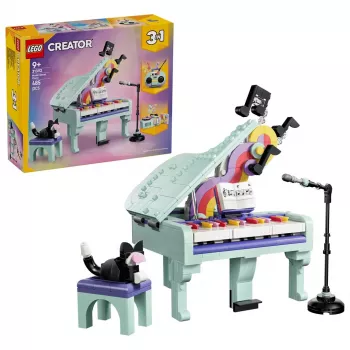 LEGO Creator 3-in-1 31392 Muzikāla klavieres ar kaķi (485 gab.)