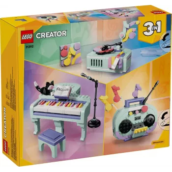 LEGO Creator 3-in-1 31392 Muzikāla klavieres ar kaķi (485 gab.)