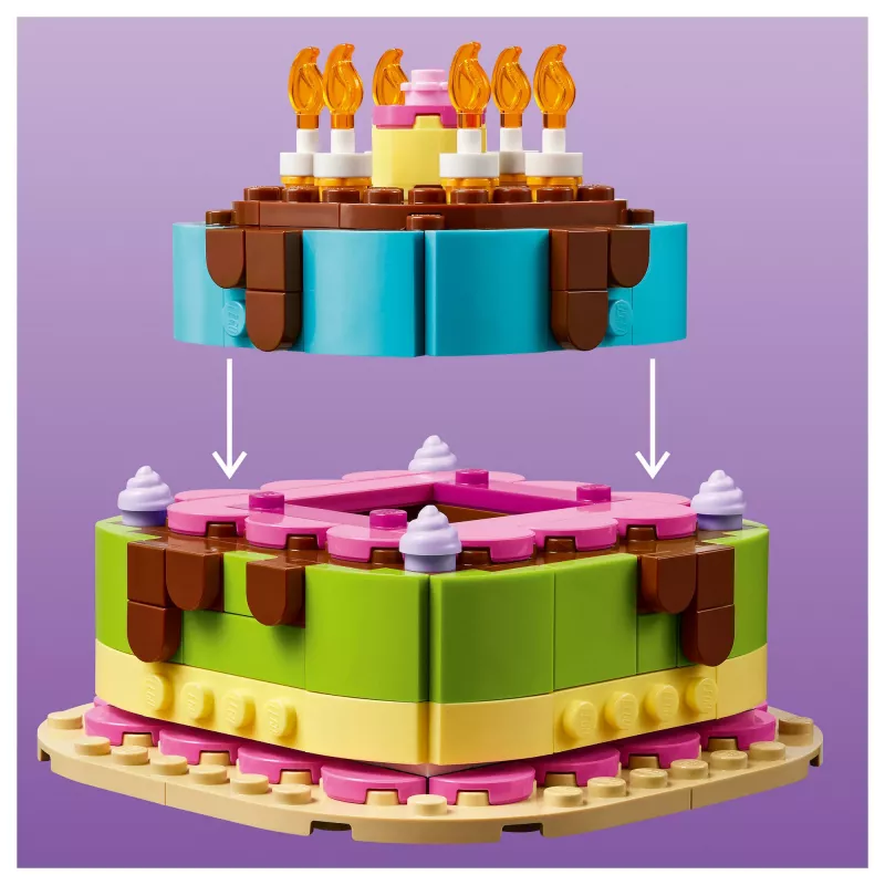 LEGO 40815 Dzimšanas dienas torte - saliekama torte ar svecītēm (219 gab.)