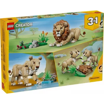 LEGO Creator 3-in-1 31386 Savvaļas dzīvnieki: Majestātiskais lauva (839 gab.)