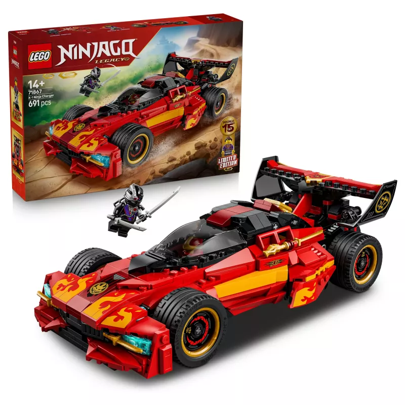 LEGO NINJAGO 71867 X-1 Ninja Charger 15. jubileja (691 gab.)