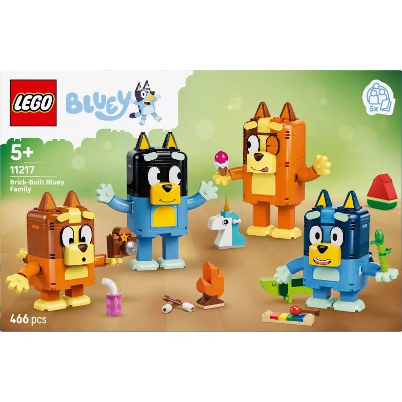LEGO Bluey 11217 No klučiem būvēta Bluey ģimene (466 gab.)