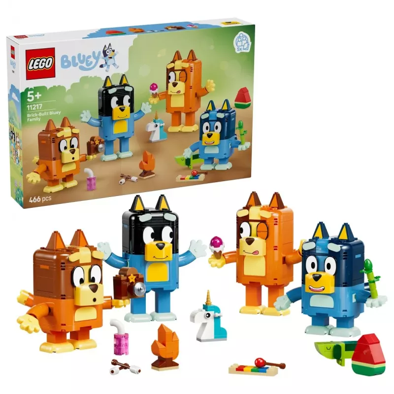 LEGO Bluey 11217 No klučiem būvēta Bluey ģimene (466 gab.)