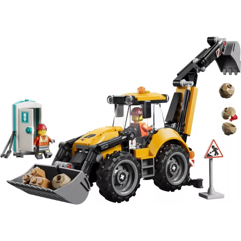 LEGO City 60480 Dzeltenais ekskavators-iekrāvējs (301 gab.)