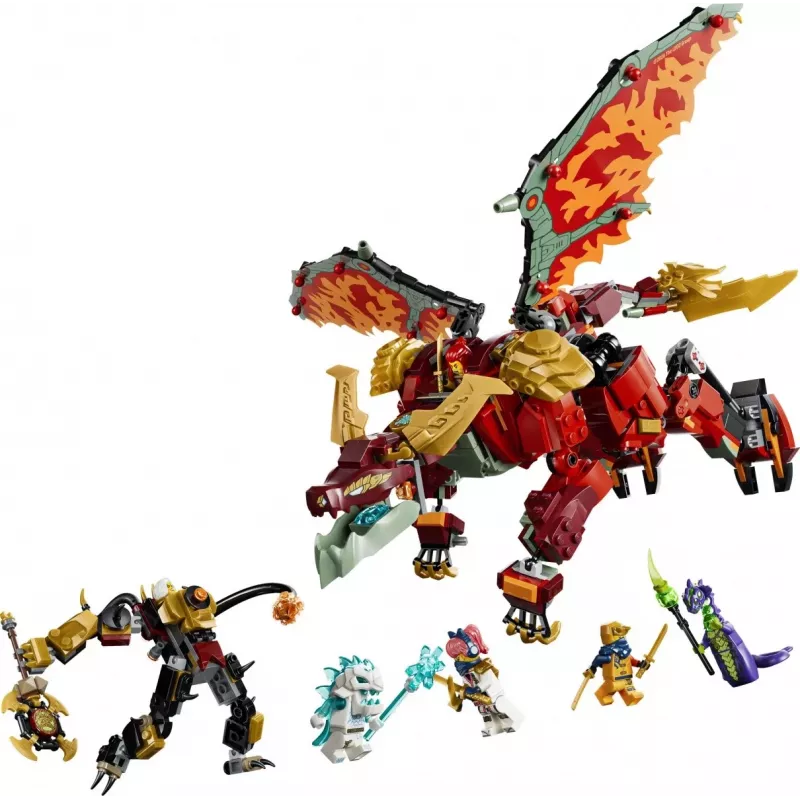 LEGO NINJAGO 71868 Wyldfyre transformējošais pūķa robots (821 gab.)
