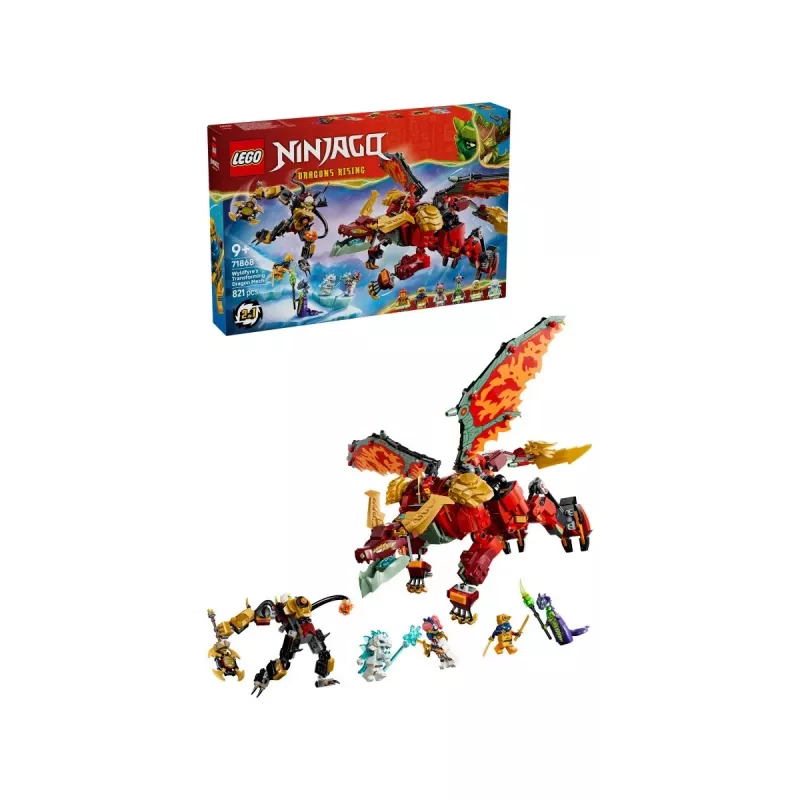 LEGO NINJAGO 71868 Wyldfyre transformējošais pūķa robots (821 gab.)