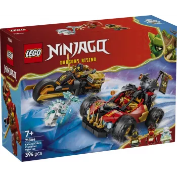 LEGO NINJAGO 71864 Kai un Cole apvienojamie transportlīdzekļi (394 gab.)