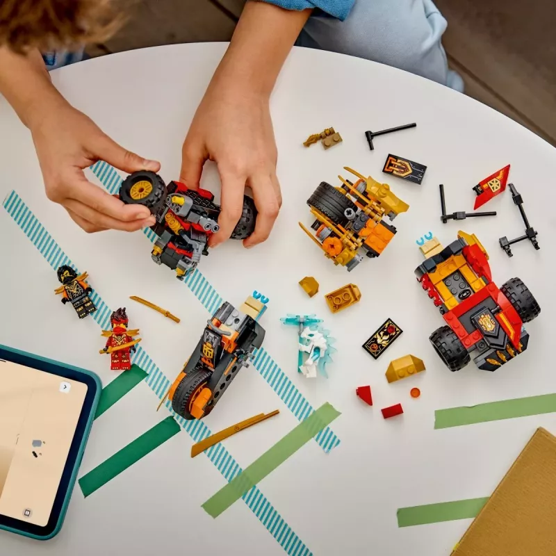 LEGO NINJAGO 71864 Kai un Cole apvienojamie transportlīdzekļi (394 gab.)