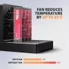 AXAGON ADSA-M2C44 USB4 40Gbps 4-Bay M.2 NVMe SSD Docking Station ar bezsaistes klonēšanas funkciju, alumīnijs, aktīvā dzesēšana