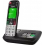 Gigaset EASY 500A DECT bezvadu telefons ar atbildētāju, SOS pogu, 2,2 inch krāsu displeju, melns