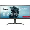 iiyama G-Master GCB3484WQSU-B2 Red Eagle 86.4 cm (34 inch) 3440 x 1440 pikseļi UWQHD VA Izliekts spēļu monitors 200Hz 0.6ms FreeSync Premium HDMI DisplayPort USB Hub Skaļruņi Melns