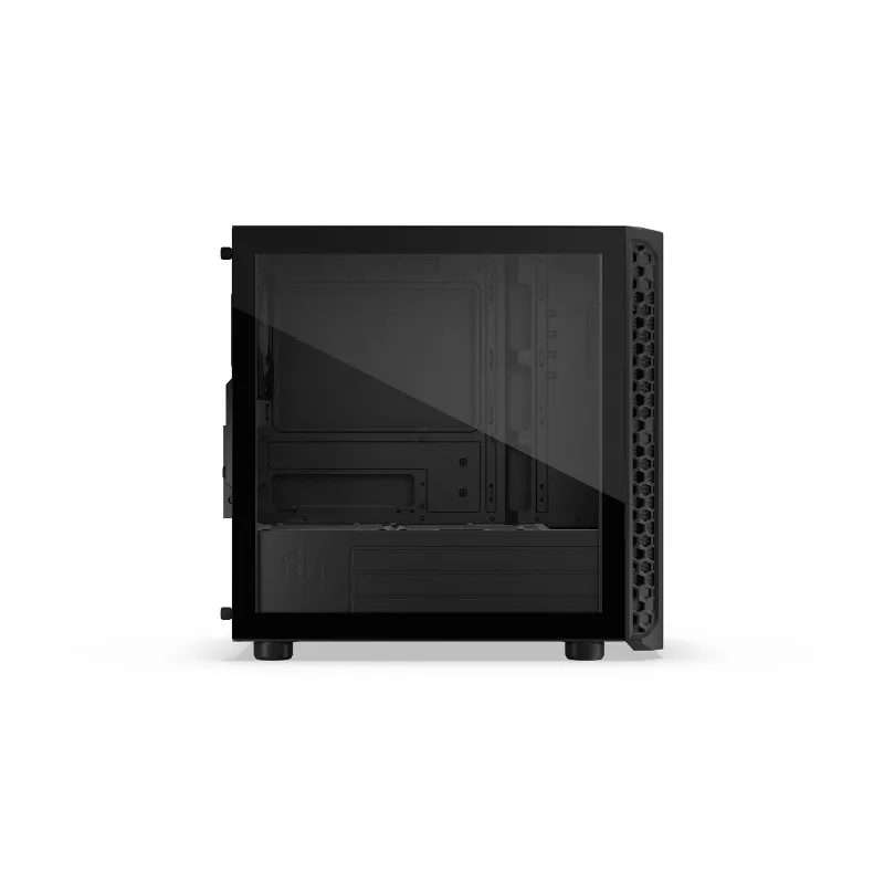 PC korpuss Endorfy Signum M30 ARGB — Micro Tower mATX, sieta priekšpuse, 3x 120 mm ARGB ventilatori, rūdīts stikls, USB-C 20 Gb/s