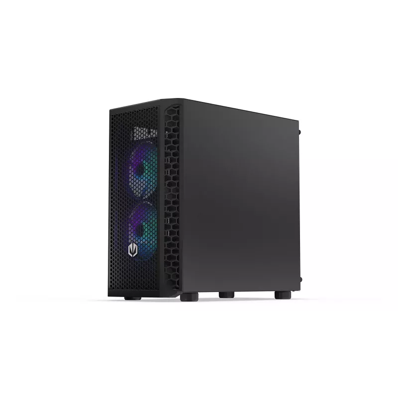 PC korpuss Endorfy Signum M30 ARGB — Micro Tower mATX, sieta priekšpuse, 3x 120 mm ARGB ventilatori, rūdīts stikls, USB-C 20 Gb/s