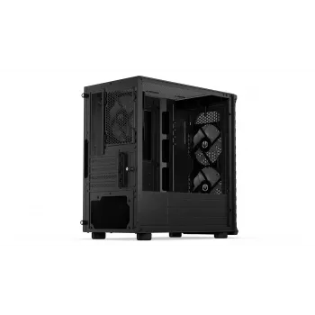 PC korpuss Endorfy Signum M30 ARGB — Micro Tower mATX, sieta priekšpuse, 3x 120 mm ARGB ventilatori, rūdīts stikls, USB-C 20 Gb/s