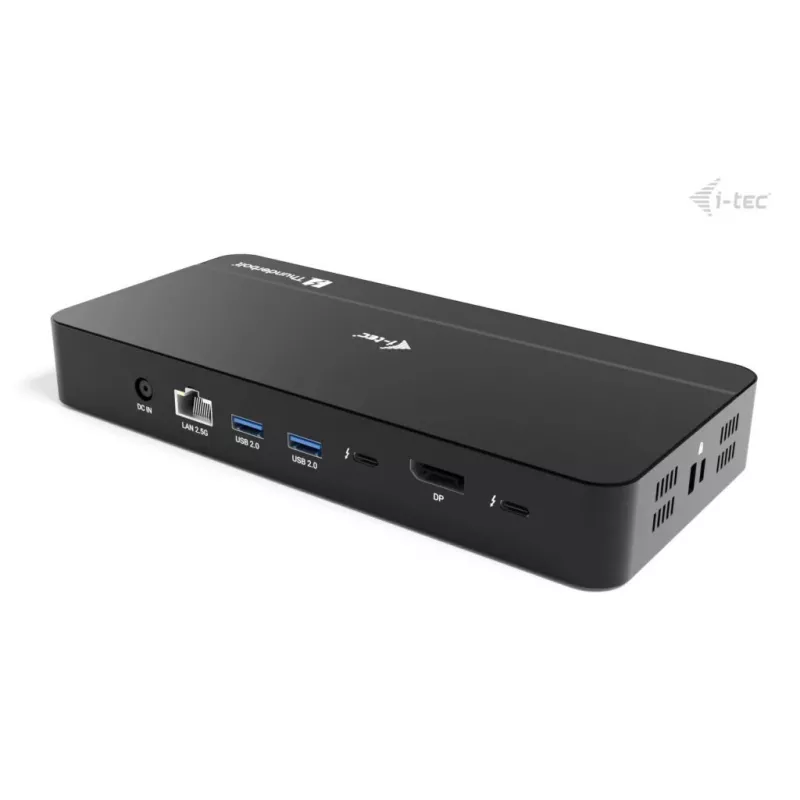 i-tec TB5 Triple Display Docking Station, 2x Thunderbolt 5, DP 2.1, 6x USB, M.2 NVMe slots, 2.5G LAN, SD/microSD, Audio, PD 140W