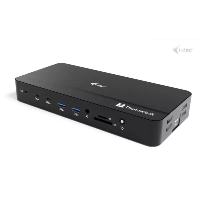 i-tec TB5 Triple Display Docking Station, 2x Thunderbolt 5, DP 2.1, 6x USB, M.2 NVMe slots, 2.5G LAN, SD/microSD, Audio, PD 140W