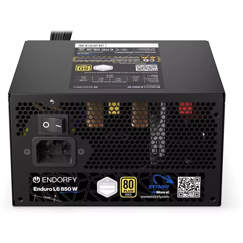 ENDORFY Enduro L6 850 W barošanas bloks 20+4 pin ATX 3.1 80 PLUS Gold Melns