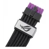 ASUS ROG Equalizer 12V-2x6 PCIe 5.1 / ATX 3.1 GPU barošanas kabelis, 0,75 m, 16 AWG, melns (90YE00BN-B0QA00)