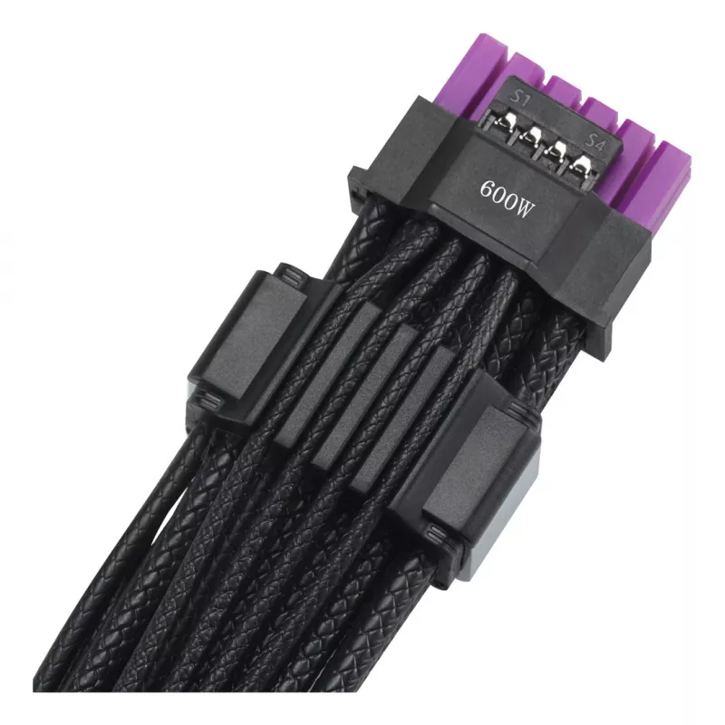 ASUS ROG Equalizer 12V-2x6 PCIe 5.1 / ATX 3.1 GPU barošanas kabelis, 0,75 m, 16 AWG, melns (90YE00BN-B0QA00)