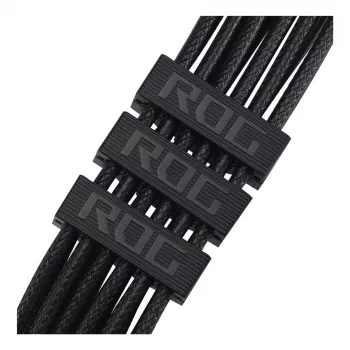 ASUS ROG Equalizer 12V-2x6 PCIe 5.1 / ATX 3.1 GPU barošanas kabelis, 0,75 m, 16 AWG, melns (90YE00BN-B0QA00)