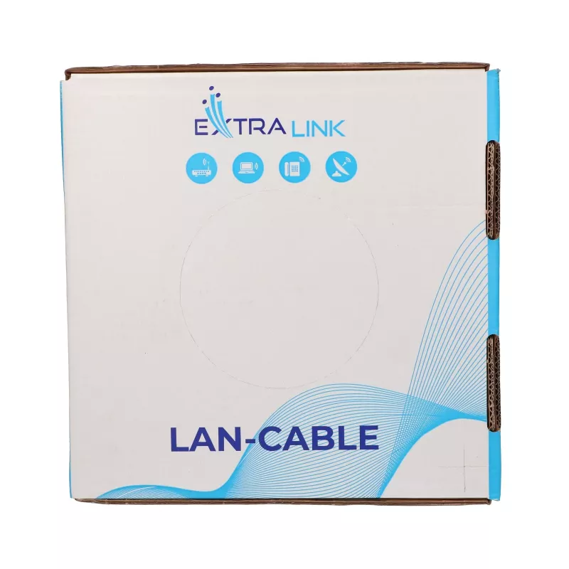 Extralink CAT6A U/UTP iekštelpu vītā pāra instalācijas kabelis 100 m EX.96655