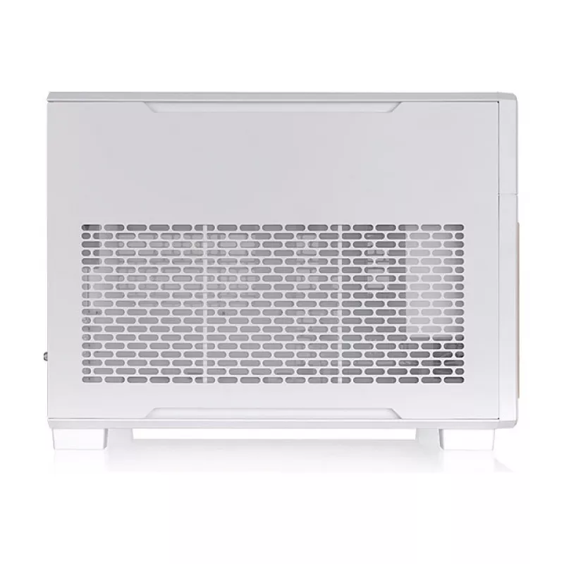 Thermaltake TR200 WS Snow White — Micro-ATX PC korpuss, siets ar īstu koka priekšējo apdari, 1x 120mm ventilators, USB-C, 360mm radiators / 365mm GPU atbalsts