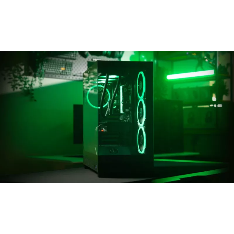 ENDORFY Fishtank 6000 Flex Mid-Tower PC korpuss - Melns, dubultrūdīts stikls, USB-C, E-ATX, Back-Connect Ready (bez ventilatoriem)