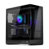 ENDORFY Fishtank 6000 Flex Mid-Tower PC korpuss - Melns, dubultrūdīts stikls, USB-C, E-ATX, Back-Connect Ready (bez ventilatoriem)