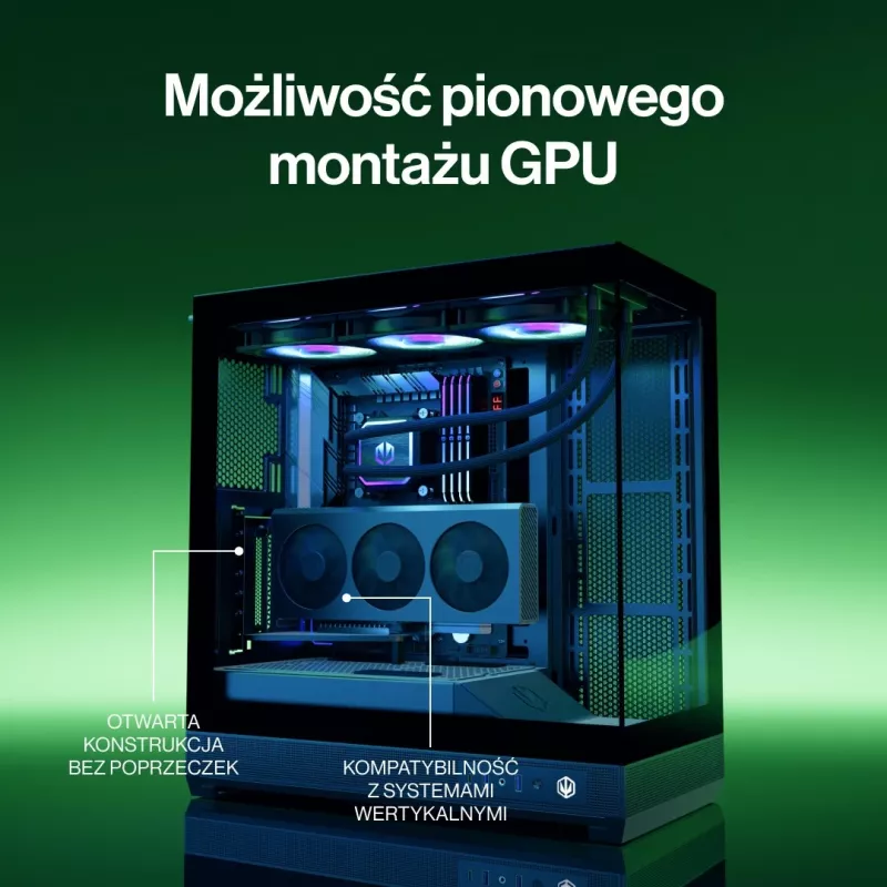 ENDORFY Fishtank 6000 Flex Mid-Tower PC korpuss - Melns, dubultrūdīts stikls, USB-C, E-ATX, Back-Connect Ready (bez ventilatoriem)