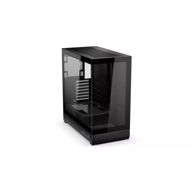ENDORFY Fishtank 6000 Flex Mid-Tower PC korpuss - Melns, dubultrūdīts stikls, USB-C, E-ATX, Back-Connect Ready (bez ventilatoriem)