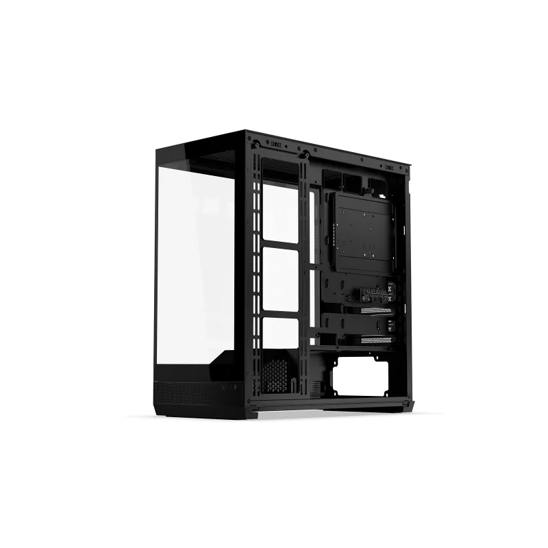 ENDORFY Fishtank 6000 Flex Mid-Tower PC korpuss - Melns, dubultrūdīts stikls, USB-C, E-ATX, Back-Connect Ready (bez ventilatoriem)