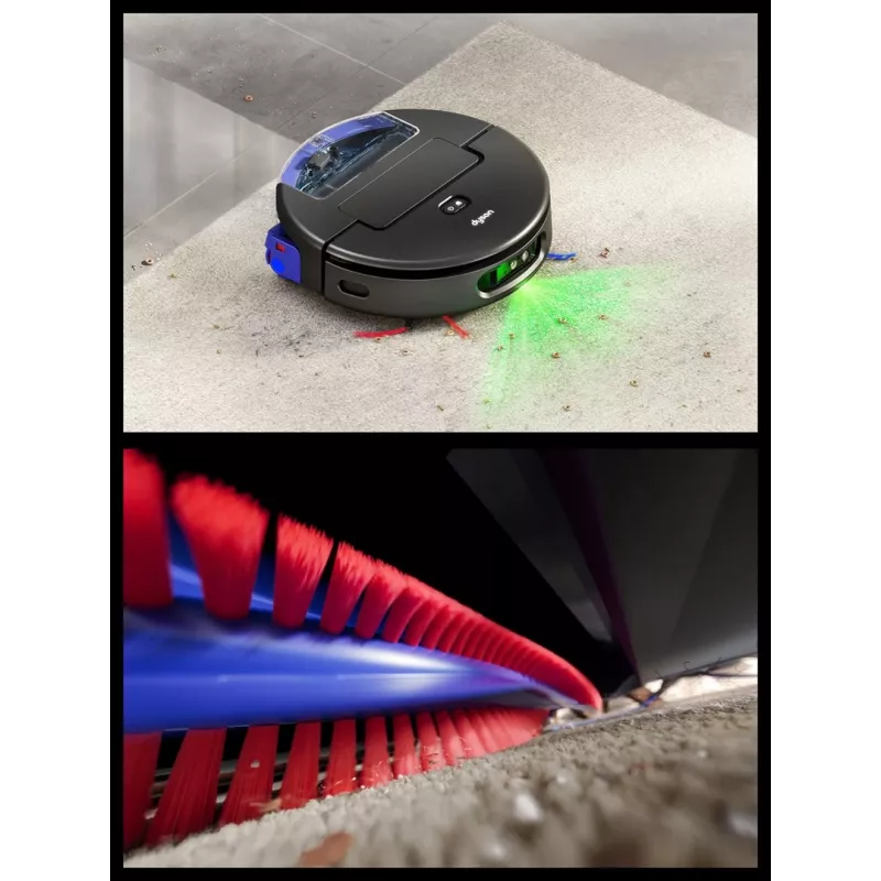 Dyson Spot+Scrub Ai Slapjās un Sausās Tīrīšanas Robots Putekļsūcējs 586183-01 Melns