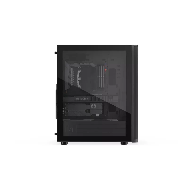 ENDORFY Ventum 400 Air ATX PC Case - Black, Tempered Glass, 4x Stratus 120 PWM Fans, USB-C