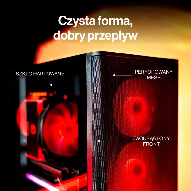 ENDORFY Ventum 400 ARGB ATX PC Case - Black, Tempered Glass, 4x Stratus 120 PWM ARGB Fans, ARGB & PWM Controller, USB-C