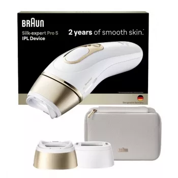 Braun Silk-expert Pro 5 PL5210 IPL matu noņemšanas sistēma Gold White SensoAdapt