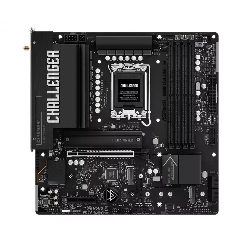 ASRock B860M Challenger WiFi LGA1851 mATX DDR5 mātesplate (90-MXBUP0-A0UAYZ)