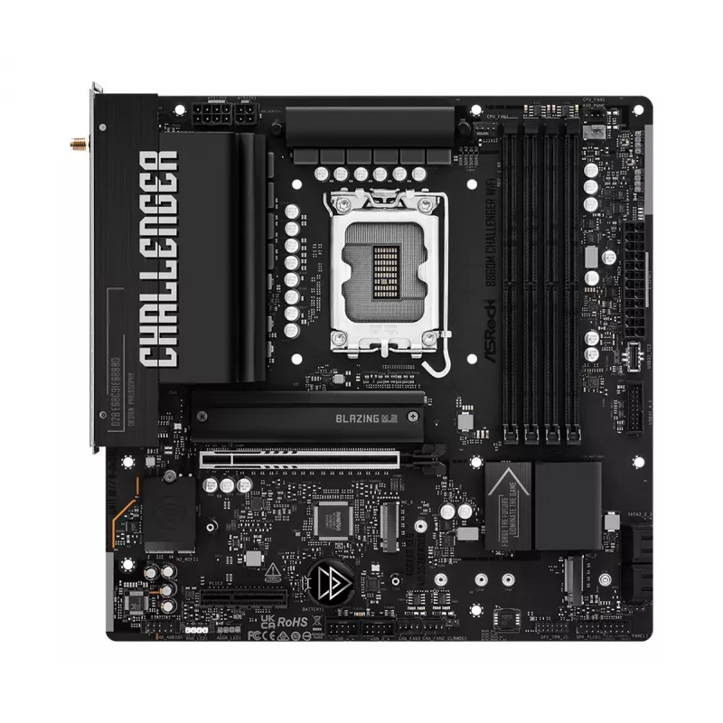 ASRock B860M Challenger WiFi LGA1851 mATX DDR5 mātesplate (90-MXBUP0-A0UAYZ)
