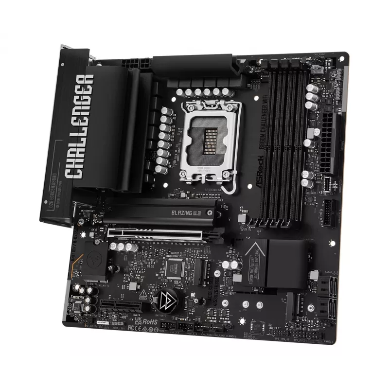 ASRock B860M Challenger WiFi LGA1851 mATX DDR5 mātesplate (90-MXBUP0-A0UAYZ)