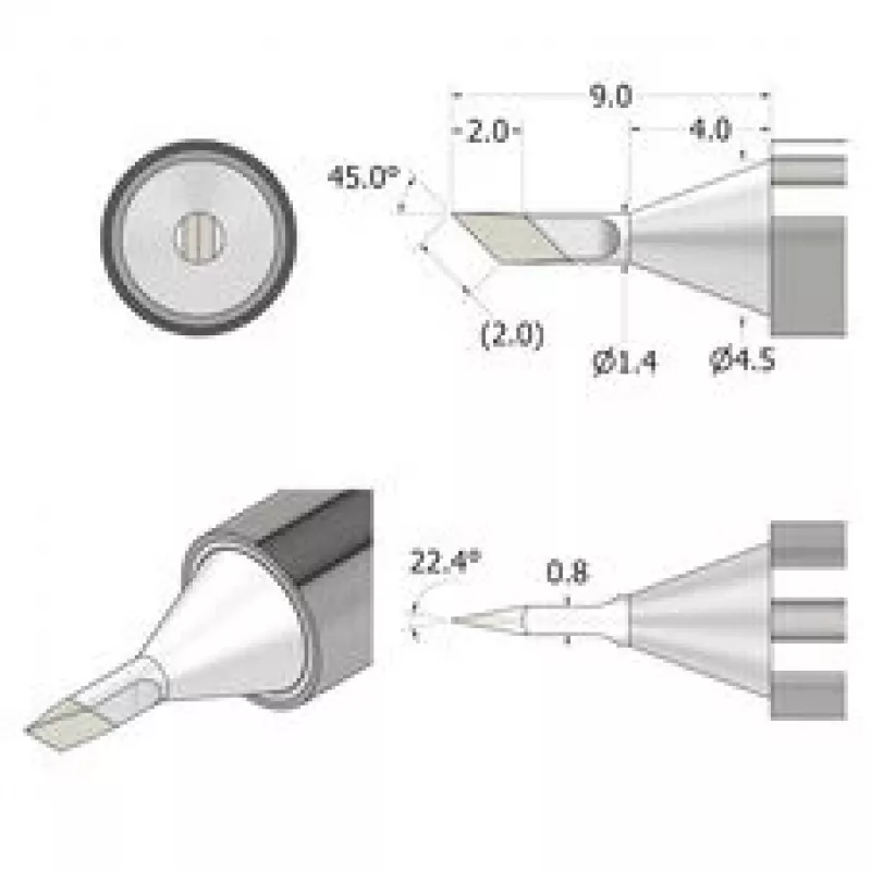 iFixit FixHub Lodēšanas Uzgalis Nazis 1.4mm IF145-842-1 Sudrabs
