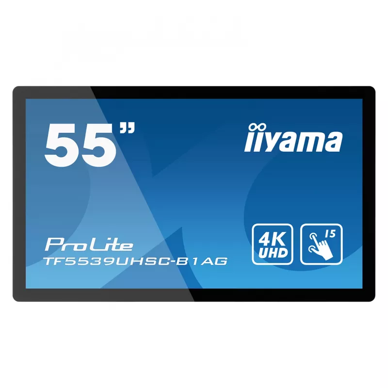 Iiyama ProLite TF5539UHSC-B1AG 55 collu 4K UHD PCAP 50-punktu skārienjūtīgs IPS LED monitors melns
