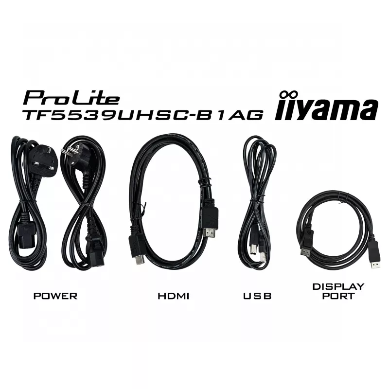 Iiyama ProLite TF5539UHSC-B1AG 55 collu 4K UHD PCAP 50-punktu skārienjūtīgs IPS LED monitors melns