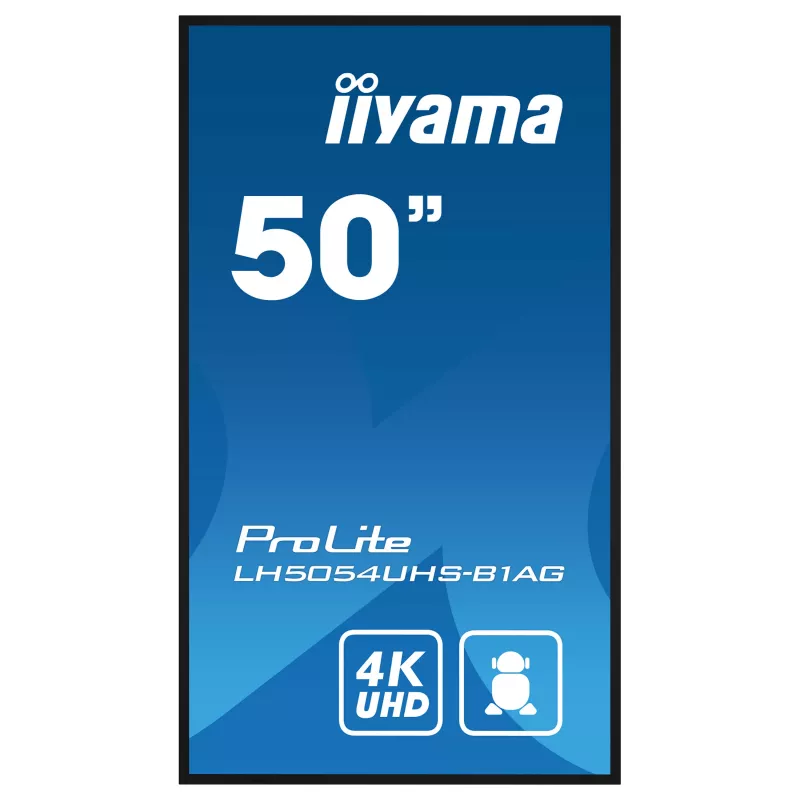Iiyama ProLite LH5054UHS-B1AG 50 collu 4K UHD VA komerciālais displejs 24/7 Android
