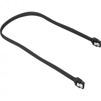 Sharkoon SATA III kabelis 60 cm melns apvalkots